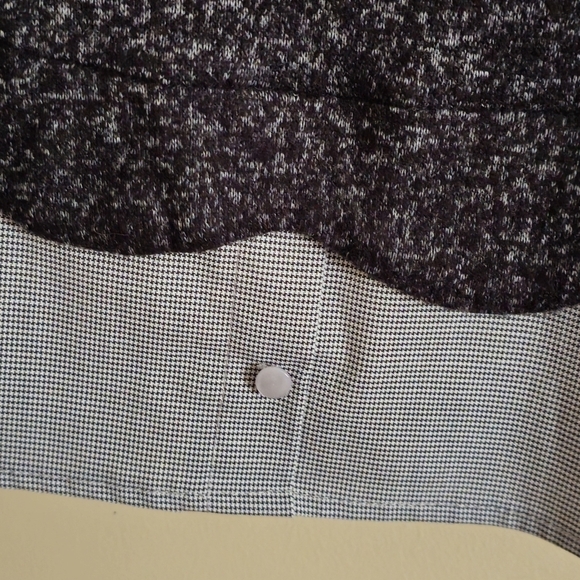 Faith and Joy Dark Grey Top & Plaid Jeweled Collar Size Large - Picture 3 of 11